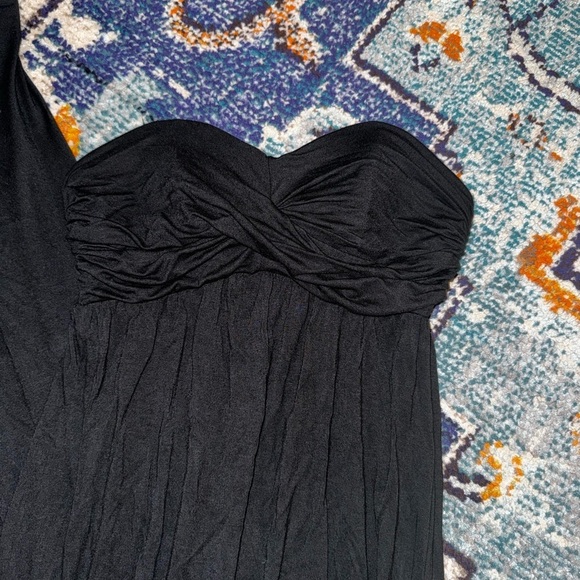 Soma Black Stretch Bandeau Tie Back Maxi Dress size XS Long Resort Beach - Picture 4 of 6
